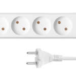 Extension cord 2E with 4 sockets, 3m, white