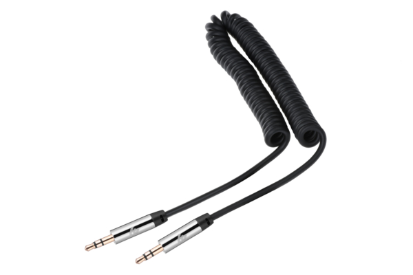 Cable 2E audio (jack 3.5mm-M/jack 3.5mm-M), Coiled 1.8m Black