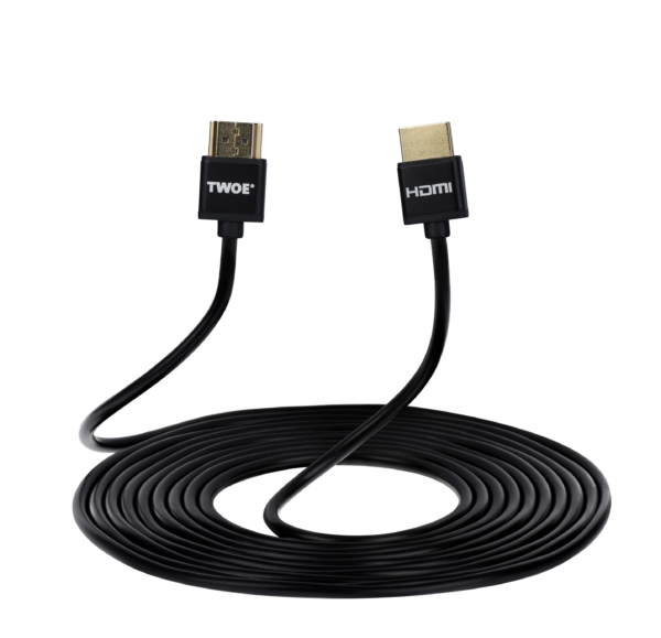Cable 2Е HDMI 2.0 (AM/AM), Slim, High Speed, Alumium Black 3m