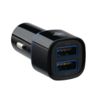 2E Dual USB Car Charger 2.4Ax2.4A Black