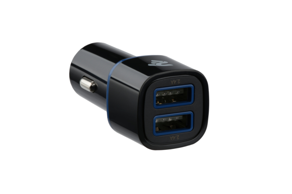 2E Dual USB Car Charger 2.4Ax2.4A Black