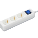 Surge Protector 2E with 3 sockets and a switch 3G1.0, 5m, white