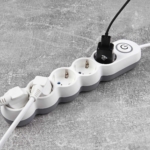 Extension Cord 2E with 5 sockets and a switch 3G1.0, 3m, white