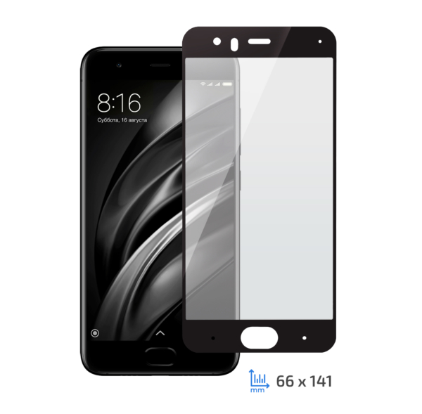 Protective Glass 2E Xiaomi Mi 6, 2.5D black border EG