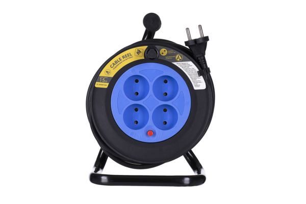 Extension Cord Reel 2E with 4 Plugs, ІР20, 2Gх1.5mm, 15 m
