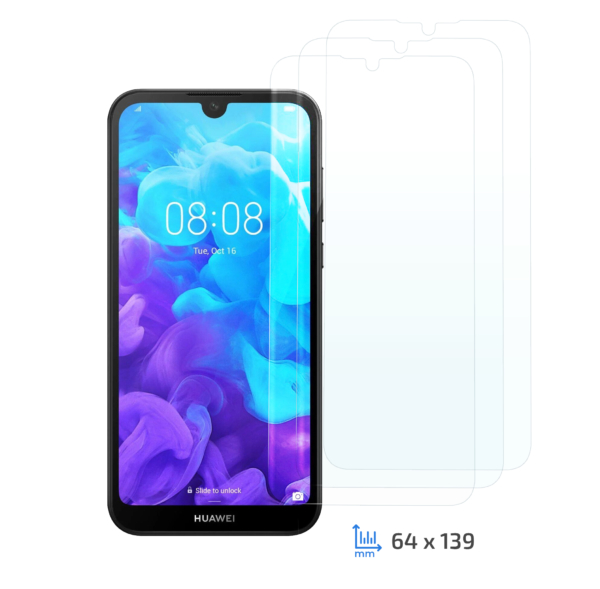 Protective Glass Set 3 in 1 2E Huawei Y5 2019/Honor 8S, 2.5D, Clear