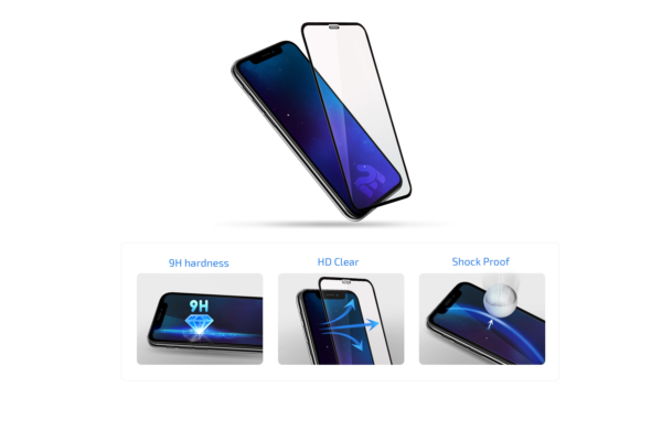 Защитное стекло 2E Samsung Galaxy A8+ 2018, 3D black border EG