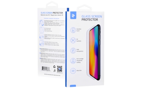Protective Glass 2E Xiaomi Mi A2, 2.5D black border FG