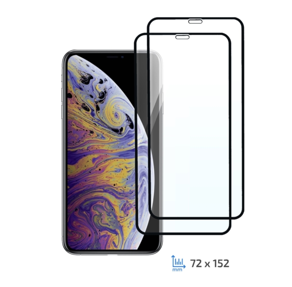 Protective Glass Set 2 in 1 2E Basic for Apple iPhone XS Max, FCFG, Black