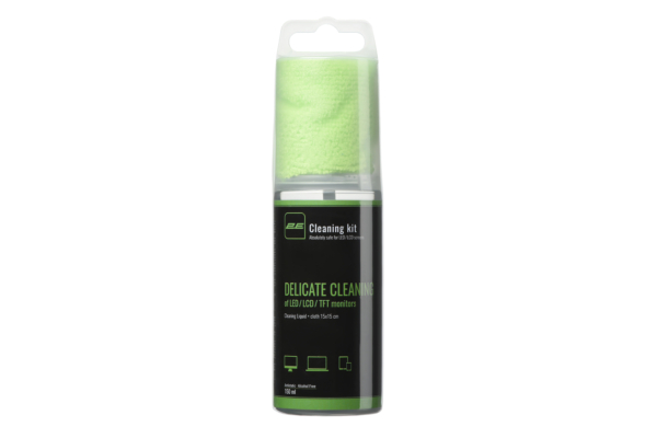 2E cleaning kit — 150 ml liquid and 15 x 15 cm cloth