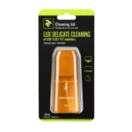 2E Lux Yellow cleaning kit — 100 ml liquid and 15×15 cm microfiber cloth