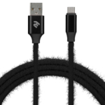 2E Fur USB 2.0 to MicroUSB Cable, 1m, Black