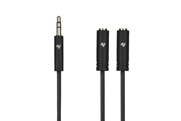 Cable 2E 3.5 mm jackx2, 0.15m black