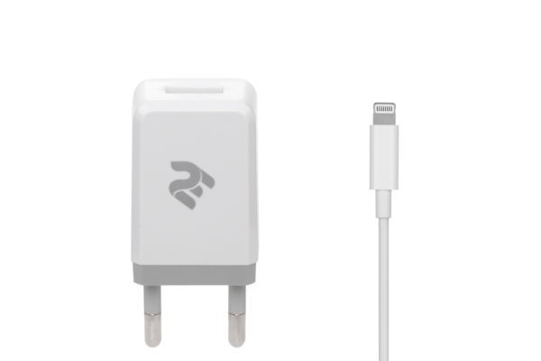 Мережевий ЗП USB Wall Charger+кабель Lightning, White