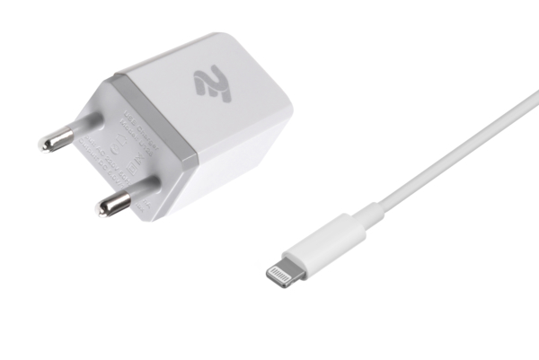 Сетевое ЗУ USB Wall Charger+кабель Lightning, White