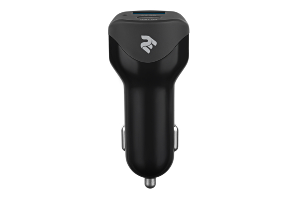 2E Dual USB Car Charger, Power Delivery, Quick Charge 3.0, 36W, Black
