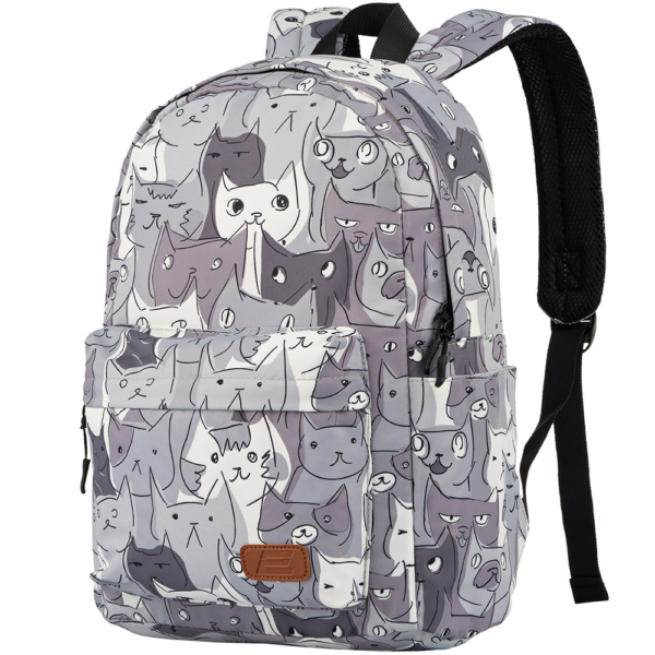 Рюкзак для ноутбука 2E BPT6114GC, TeensPack Cats, Grey