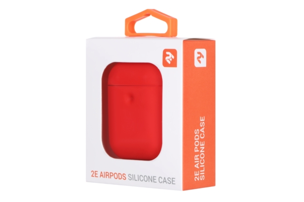 Чохол 2Е для Apple AirPods, Pure Color Silicone (3.0mm), Red