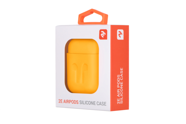 Чохол 2Е для Apple AirPods, Pure Color Silicone Imprint (1.5mm), Yellow