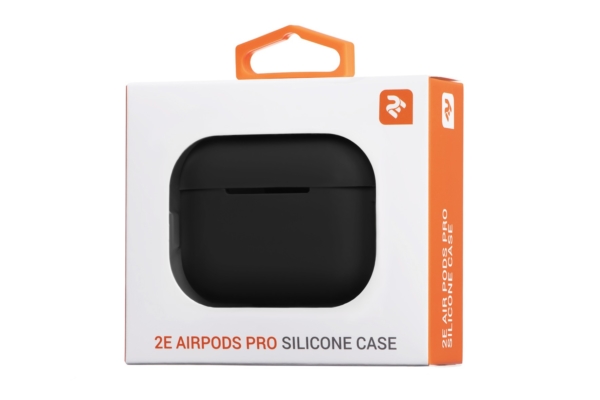 Чохол 2Е для навушників Apple AirPods Pro, Pure Color Silicone (2.5mm), Black