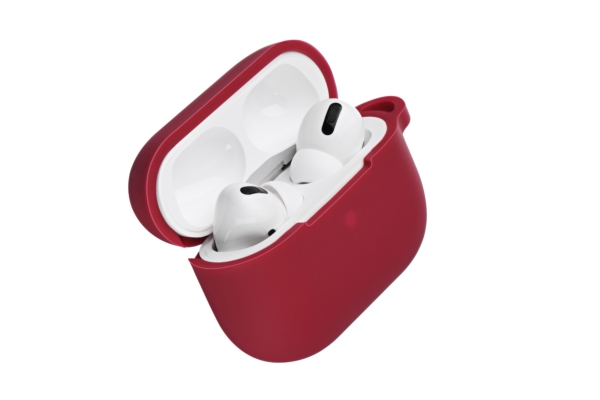 Чохол 2Е для навушників Apple AirPods Pro, Pure Color Silicone (2.5mm), Cherry red