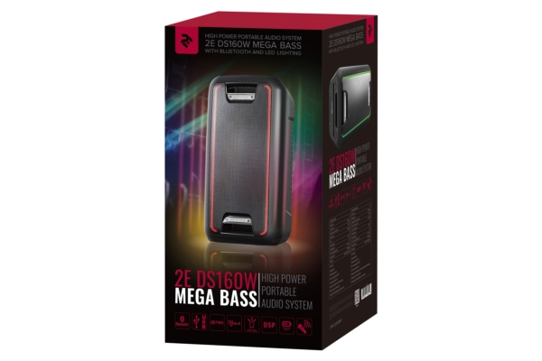 Акустическая система 2E DS160W Mega Bass Black