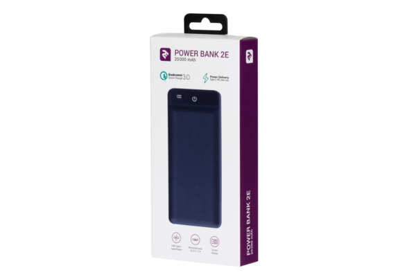 Power Bank 2E 20000 мАг PD Quick Charge Dark Blue