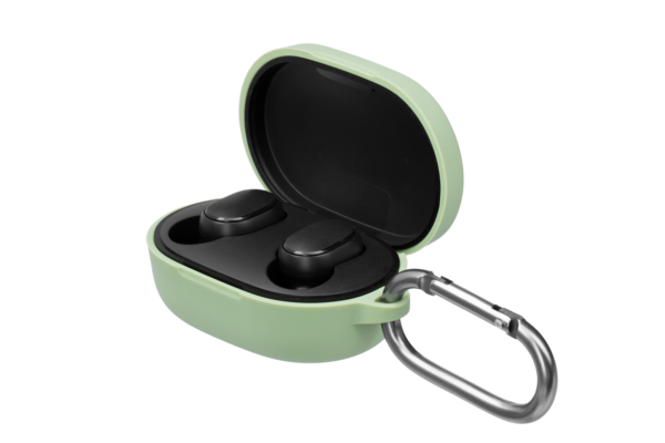 2E earphone case for Xiaomi AirDots, Pure Color Silicone (1.5mm), Light green