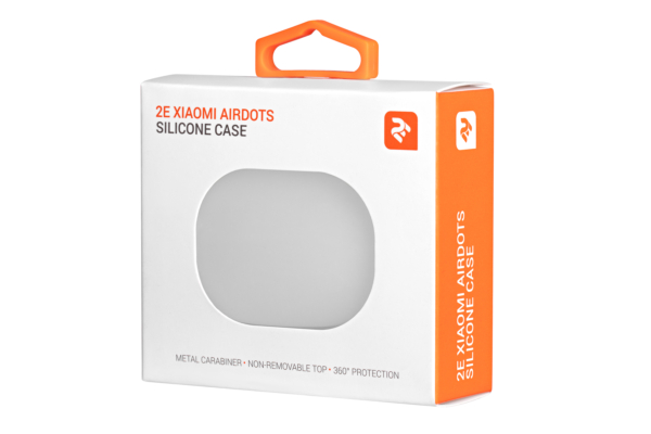 Чохол 2Е для Xiaomi AirDots, Pure Color Silicone (1.5mm), White