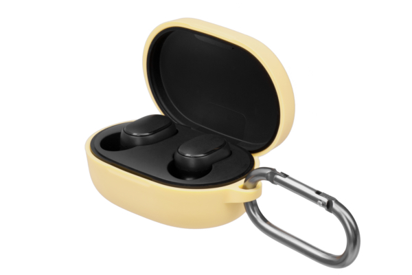 2E earphone case for Xiaomi AirDots, Pure Color Silicone (1.5mm), Yellow