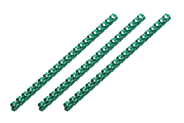 Пластикові пружини для біндера 2E, 19 мм, зелені, 100 шт