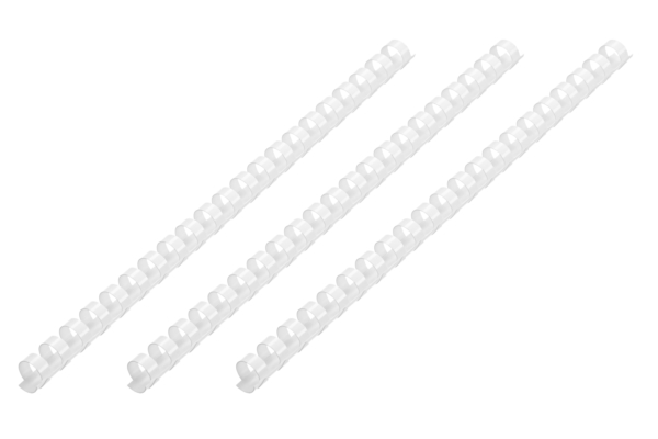 Пластикові пружини для біндера 2E, 19 мм, білі, 100 шт