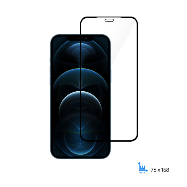 Комплект 2 в 1 защитное стекло 2E для Apple iPhone 12 Pro Max, 2.5D FCFG, black border