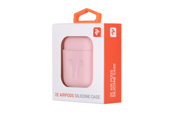 Чохол 2Е для Apple AirPods, Pure Color Silicone Imprint (1.5mm), Light pink