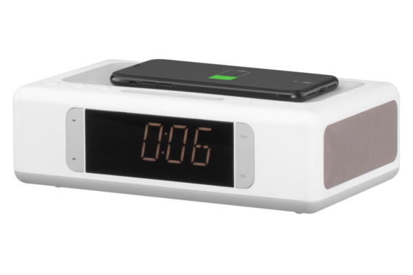 Acoustic Docking Station 2E SmartClock Wireless Charging, White