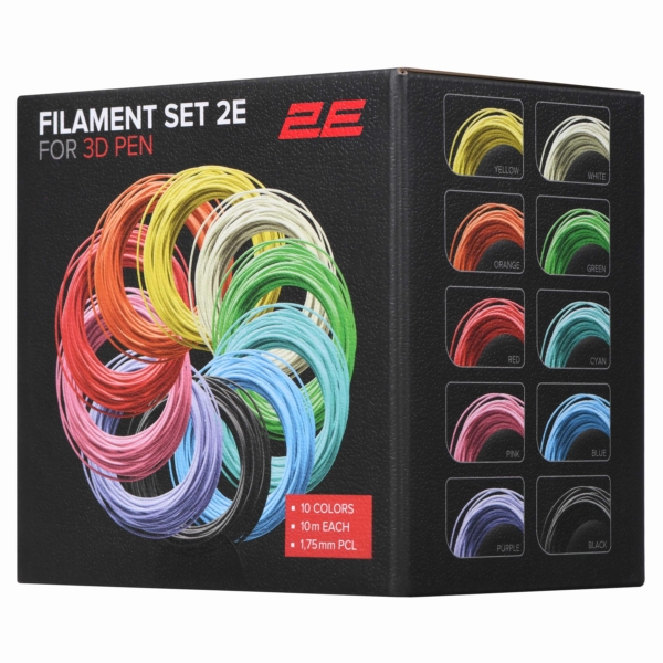 Filament set 2E for 3D pen 1,75 mm PCL