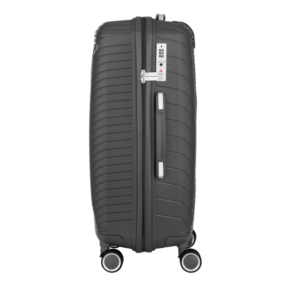 2E Plastic Suitcase, SIGMA, M, 4 Wheels, Graphite