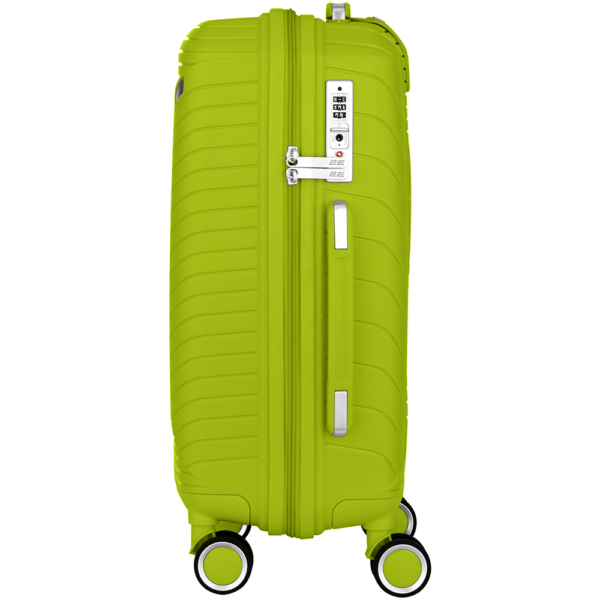 2E Plastic Suitcase, SIGMA, S, 4 Wheels, Apple Green