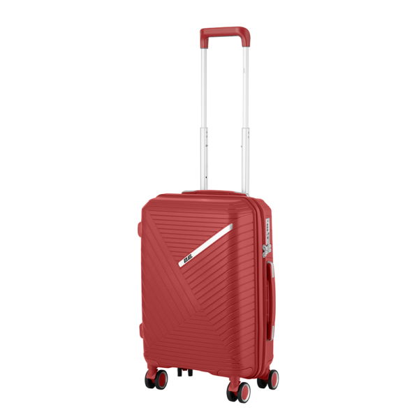 2E Plastic Suitcase, SIGMA, S, 4 Wheels, Red