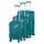 Набір пластикових валіз 2E, SIGMA, (L+M+S), 4 колеса, аквамарин