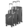 Набор пластиковых чемоданов 2E, SIGMA, (L+M+S), 4 колеса, графит