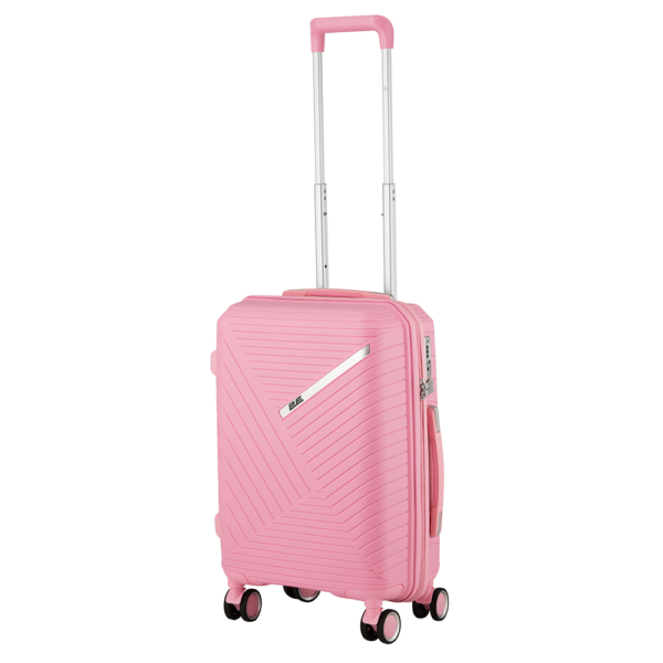 Набір пластикових валіз 2E, SIGMA, (L+M+S), 4 колеса, рожевий