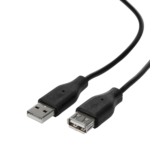Кабель 2E USB 2.0 (AM/AF) 3м, Black