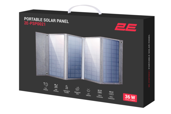 Портативна сонячна панель 2E PSP0021