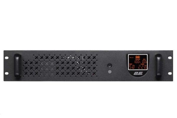 ДБЖ 2E RE650, 650VA/360W, RM 2U, LCD, USB, 2xSchuko 2E-RE650