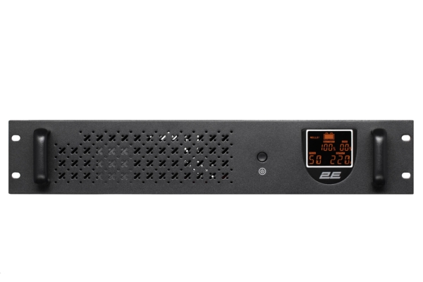2E RE850 UPS, 850VA/480W, RM 2U, LCD, USB, 2xSchuko 2E-RE850