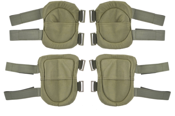 2E Military knee and elbow pads set, OD Green, 2E-MILKNAELPADS-SET-OG