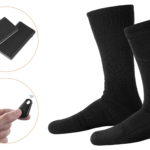 2E Heated Socks Race Black with remote control, size L