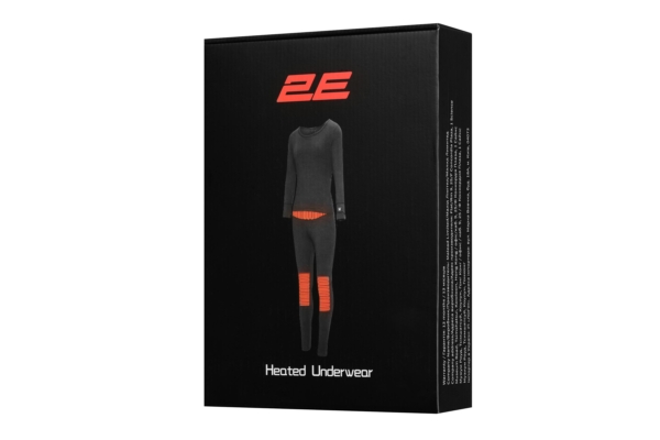 2E Men’s Heated Thermal Underwear eFiber for Men Black, size XXL