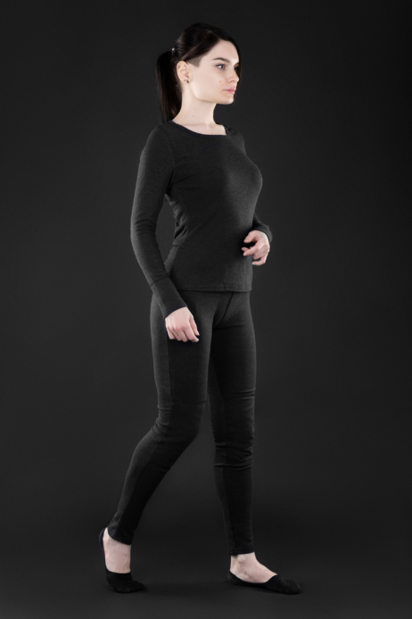 2E Women’s Heated Thermal Underwear eFiber for Women Black, size XL